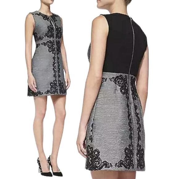 Diane Von Furstenberg Yvette Appliqué A-line Sheath Dress Womens Size 4 NWT $498 - Picture 3 of 16